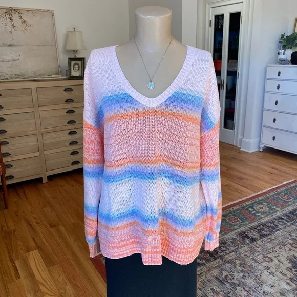 LOFT Colorful Sweater - Size L - Picture 1 of 10